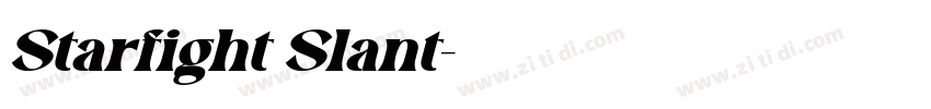 Starfight Slant字体转换 Starfight Slant字体转换
